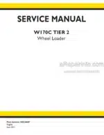 Photo 4 - New Holland W170C Tier 2 Service Manual Wheel Loader 84524449