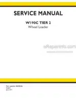 Photo 4 - New Holland W190C Tier 2 Service Manual Wheel Loader 84525132