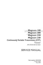Photo 4 - Case 180 200 220 240 Magnum CVT Service Manual Tractor 47674198