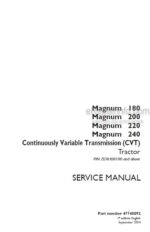 Photo 5 - Case 180 200 220 240 Magnum CVT Service Manual Tractor 47748092