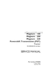Photo 4 - Case 180 200 220 Magnum PST Service Manual Tractor 47748093