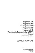 Photo 4 - Case 235 260 290 315 340 Magnum PST Service Manual Tractor