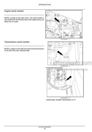 Photo 12 - Case 250 280 310 340 Magnum Rowtrac PST Service Manual Tractor 47917644