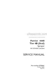 Photo 4 - Case 4440 Patriot Tier 4B Final Service Manual Sprayer 47703661