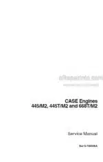 Photo 4 - Case 445M2 445TM2 668TM2 Service Manual Engine 6-74500NA