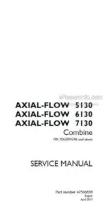 Photo 4 - Case 5130 6130 7130 Axial Flow Service Manual Combine 47506838