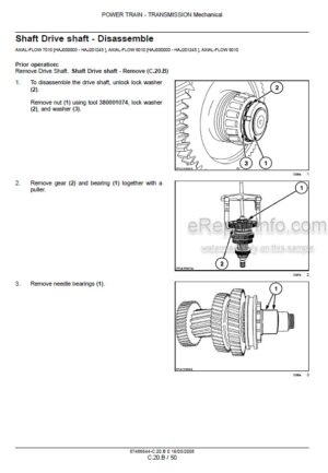 Photo 11 - Case 7010 8010 9010 Axial Flow Repair Manual Combine 87486644