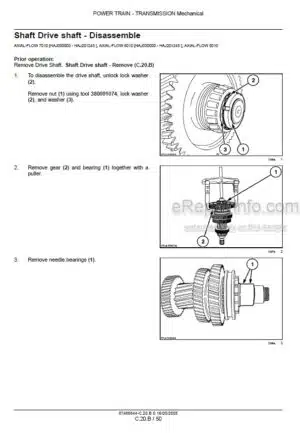 Photo 1 - Case 7010 8010 9010 Axial Flow Repair Manual Combine 87486644
