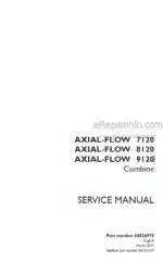 Photo 4 - Case 7120 8120 9120 Axial Flow Service Manual Combine 84526978