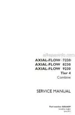 Photo 5 - Case 7230 8230 9230 Axial Flow Tier 4 Service Manual Combine 84564609