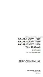 Photo 4 - Case 7250 8250 9250 Axial Flow Tier 4B Final Service Manual Combine 51586252