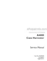 Photo 4 - Case A4000 Service Manual Cane Harvester 84197696
