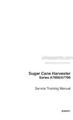 Photo 4 - Case A7000 A7700 Service Training Manual Sugar Cane Harvester 87463371