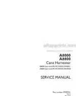 Photo 4 - Case A8000 A8800 Service Manual Cane Harvester 47507541
