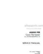 Photo 4 - Case A8800MR Service Manual Cane Harvester 47485957C