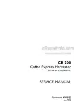Photo 4 - Case CE200 Service Manual Coffee Express Harvester 47618957A
