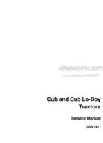 Photo 4 - Case Cub Cub Lo Boy Service Manual Tractor GSS1411