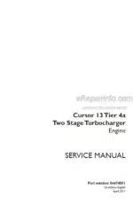 Photo 4 - Case Cursor 13 Tier 4A Two Stage Turbocharger Tier 4A Service Manual Engine 84474501