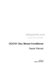Photo 4 - Case DCX101 Repair Manual Disc Mower Conditioner 87548193