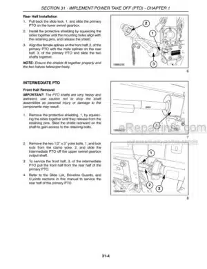 Photo 7 - Case I544 2544 Service Manual Tractor Chassis GSS1394