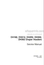 Photo 4 - Case DH182 DH212 DH252 DH302 DH362 Service Manual Draper Header 87519333