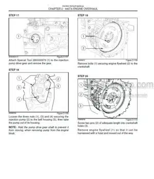 Photo 2 - Case F4GE9454H F4GE9454J F4GE9484D F4HE9484A F4HE9484C Repair Manual Backhoe Loader Engine 87630273