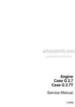 Photo 4 - Case G2.7 G2.7T Service Manual Engine 7-70780