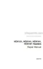 Photo 4 - Case HDX212 HDX141 HDX161 HDX181 Repair Manual Header 86637559