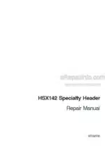 Photo 4 - Case HSX142 Repair Manual Speciality Header 87032763