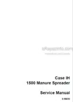 Photo 4 - Case IH 1500 Service Manual Manure Spreader 8-98830