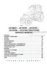 Photo 4 - Case JX1060V JX1070V JX1075V JX1070N JX1075N Service Manual Tractor 6-62730