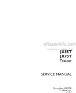 Photo 4 - Case JX55T JX75T Tier 1 Service Manual Tractor 47899738