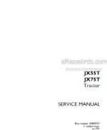 Photo 4 - Case JX55T JX75T Tier 3 Service Manual Tractor 47899737