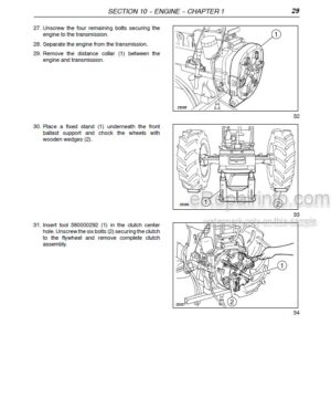 Photo 3 - Case JX95 Straddle Mount Repair Manual Tractor 87519319