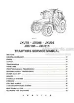 Photo 3 - Case JXU75 JXU85 JXU95 JXU105 JXU115 Service Manual And Supplement Tractor 87679936A