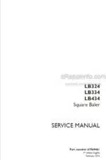 Photo 5 - Case LB324 LB334 LB434 Service Manual Square Baler 47969461