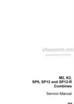 Photo 4 - Case M2 K2 SP9 SP12 SP12-R Service Manual Combine 5838