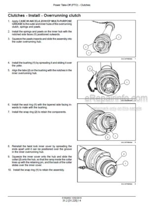 Photo 7 - Case WD1904 WD2304 Tier 3 Service Manual Self Propelled Windrower 47904532