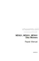 Photo 4 - Case MDX21 MDX31 MDX41 Repair Manual Disc Mower 87392143