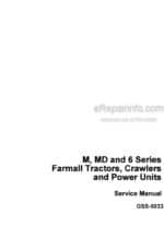 Photo 5 - Case M MD 6 Farmall Series Service Manual Tractor Crawler Power Unit GSS5033