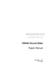 Photo 4 - Case RB444 Repair Manual Round Baler 87716923