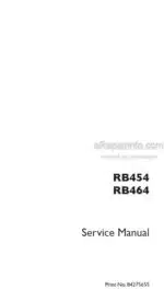 Photo 4 - Case RB454 RB464 Service Manual Round Baler 84275655