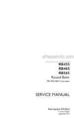 Photo 4 - Case RB455 RB465 RB565 Service Manual Round Baler 47915812
