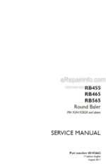 Photo 5 - Case RB455 RB465 RB565 Service Manual Round Baler 48182662