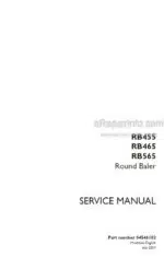 Photo 5 - Case RB455 RB465 RB565 Service Manual Round Baler 84546102