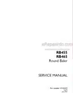 Photo 5 - Case RB455 RB465 Service Manual Round Baler 47546469
