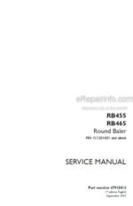 Photo 5 - Case RB455 RB465 Service Manual Round Baler 47915813