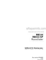 Photo 4 - Case RB544 RB544SP Service Manual Round Baler 47643403