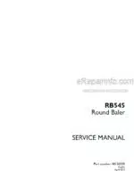 Photo 4 - Case RB545 Service Manual Round Baler 48126520