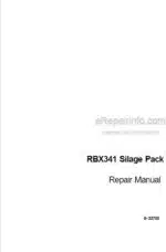 Photo 3 - Case RBX341 Silage Pack Repair Manual And Supplement Round Baler 6-33700